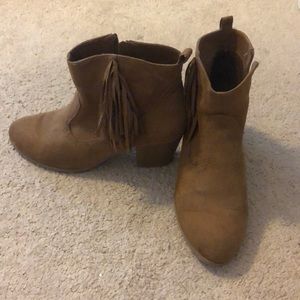 Ankle Booties with fringe detail